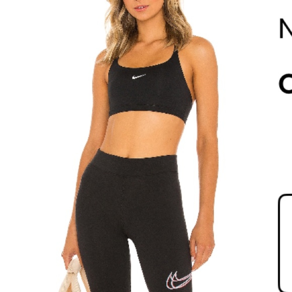 Nike Black Sports Indy non pad Bra with Spaghetti Straps